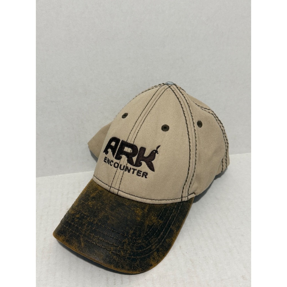 Cap America Ark Encounter Hat Mens OSFA Tan Distressed Brown Baseball Cap